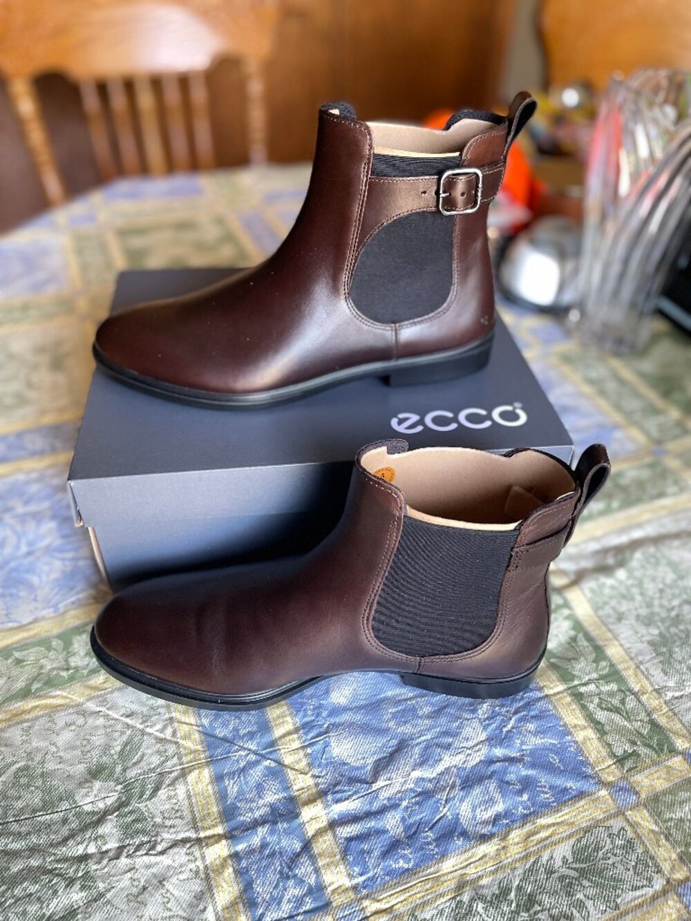 NWT Brown Leather Chelsea Boots | Ecco Dress Classic 15